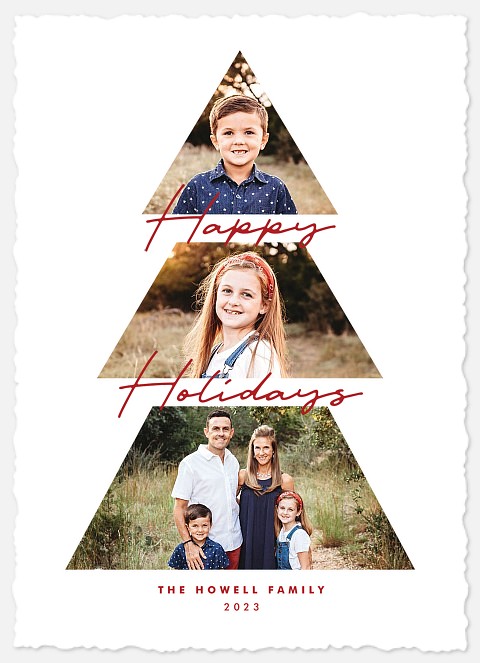 Modern Tree Holiday Photo Cards