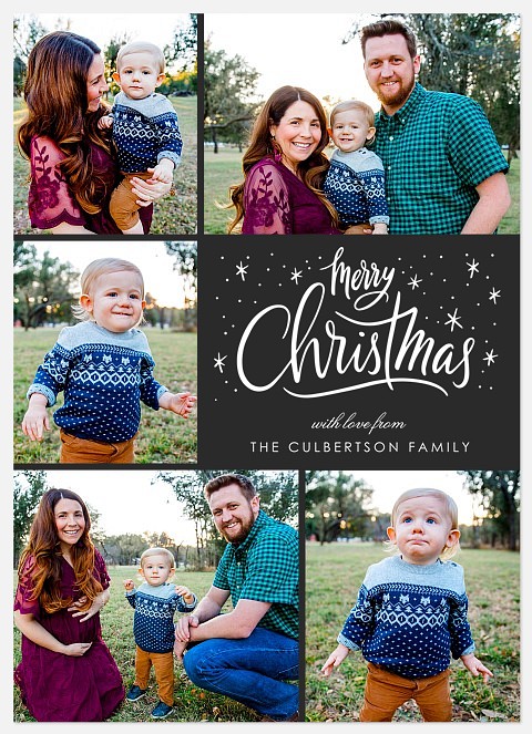 Starlit Flurry Holiday Photo Cards