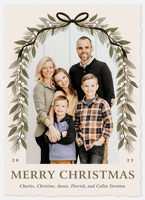 Arched Garland Holiday Photo Cards