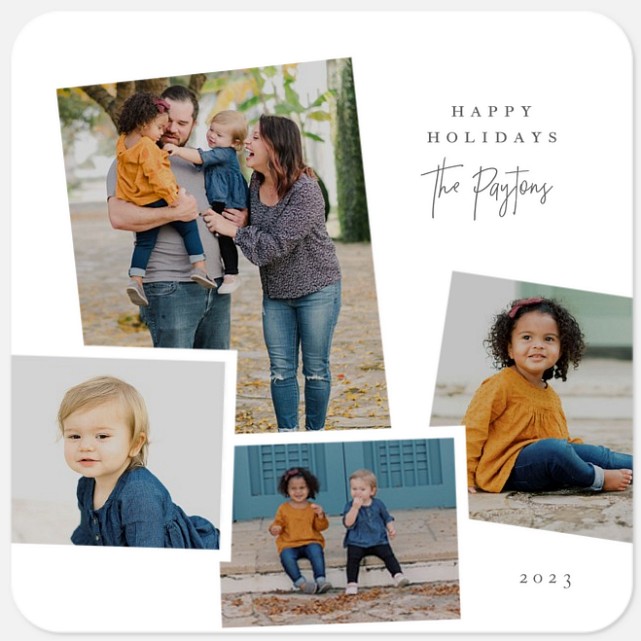 Scattered Square Holiday Photo Cards