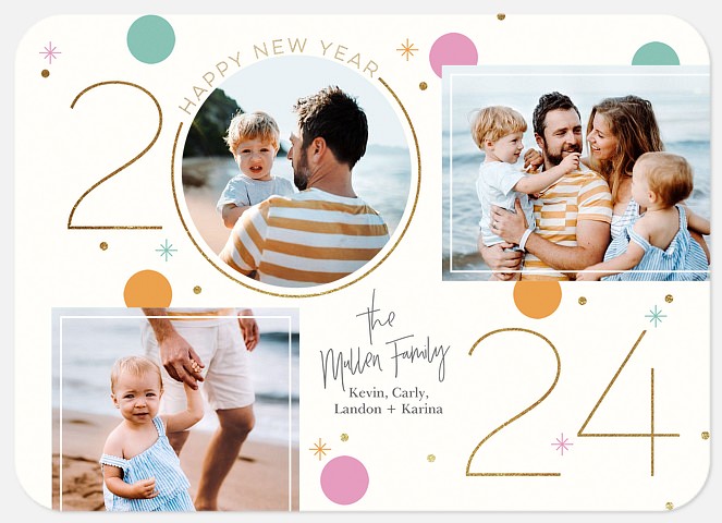Bubbly Year Holiday Photo Cards