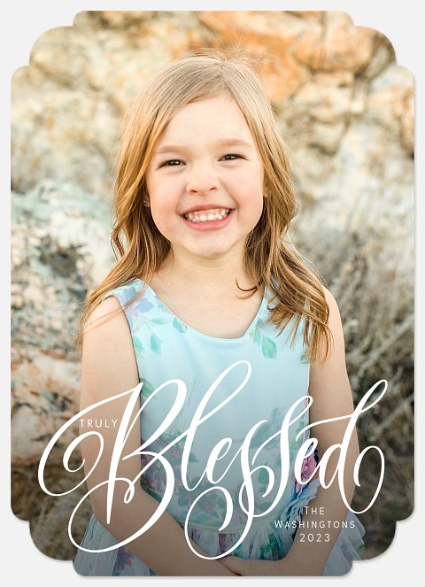 Truly Blessed Holiday Photo Cards