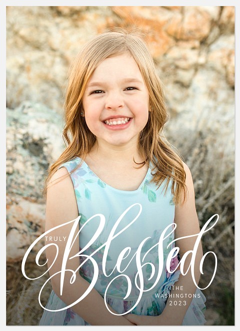 Truly Blessed Holiday Photo Cards