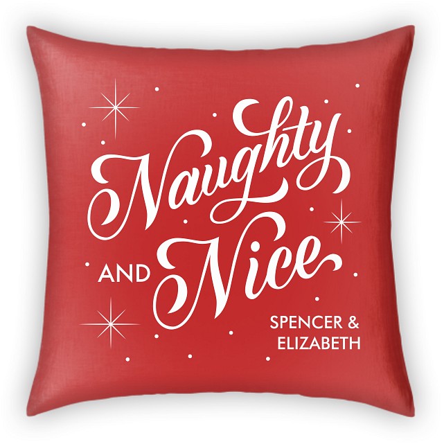 Naughty and Nice Custom Pillows