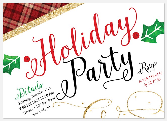 Sparkling Party Holiday Party Invitations