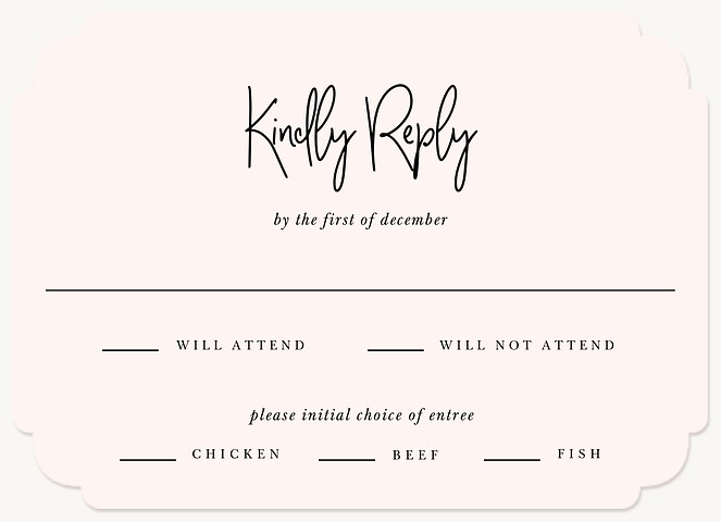 Clean and Classic Wedding RSVP Cards