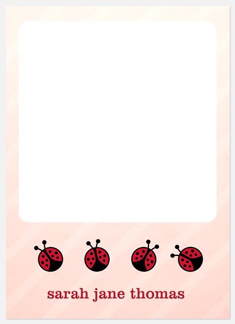 Double Up Ladybugs Girl Thank You Cards