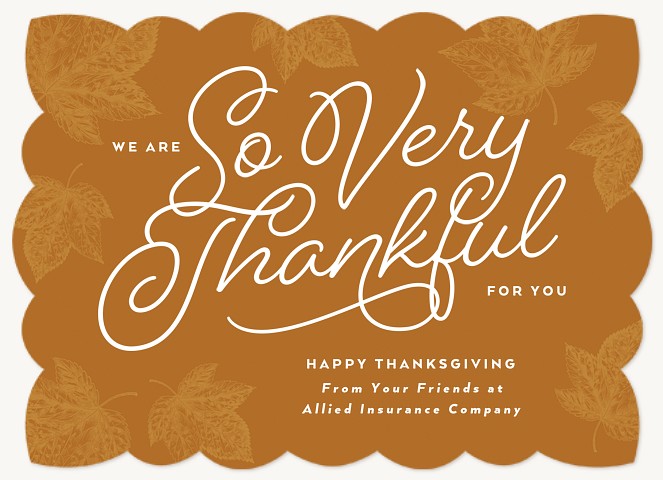 Very Thankful Business Holiday Cards