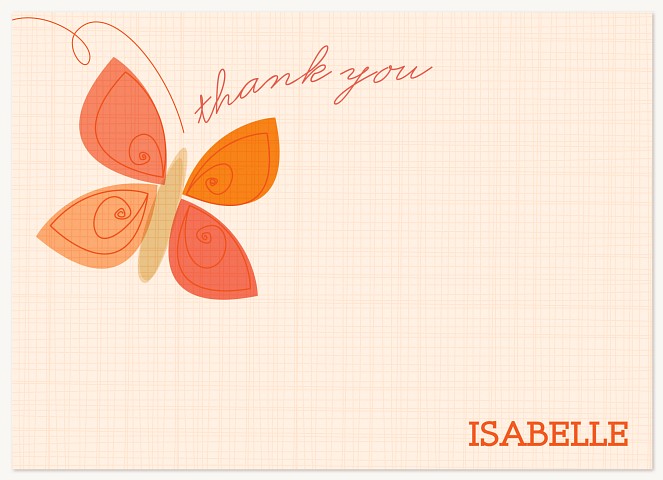 Butterfly Baby Birthday Thank You Cards