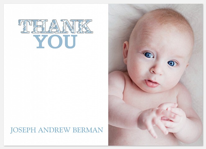 Little Boy Love Thank You Cards for Babies