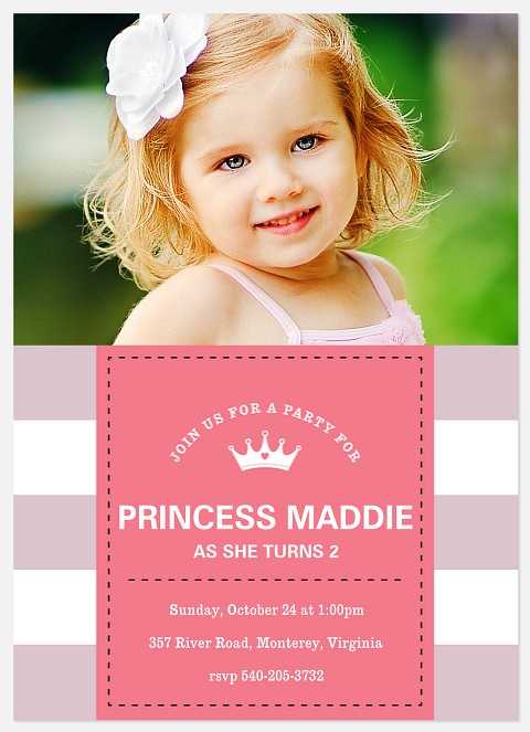 Party Princess Kids' Birthday Invitations