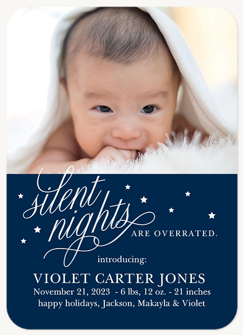 Silent Nights Personalized Holiday Cards