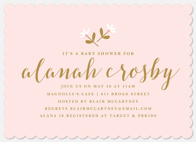Sweet Blossoms Baby Shower Invitations