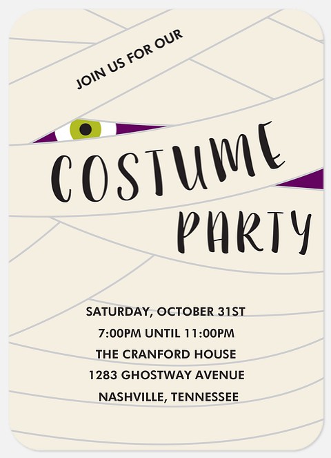 Costume Party Halloween Party Invitations