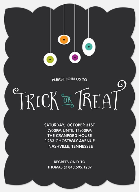 Spooky Eyes Halloween Party Invitations
