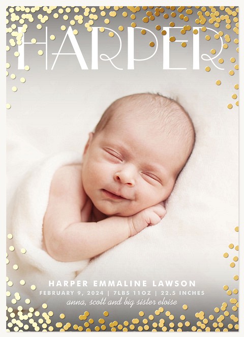 Sweet Confetti  Baby Announcements