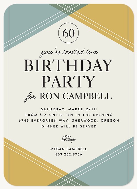 Geometric Milestone | Adult Birthday Party Invitations