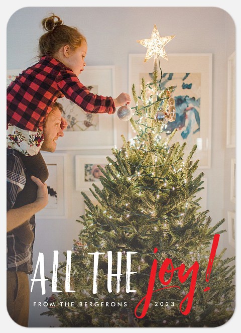 Wonderful Joy Photo Christmas Cards
