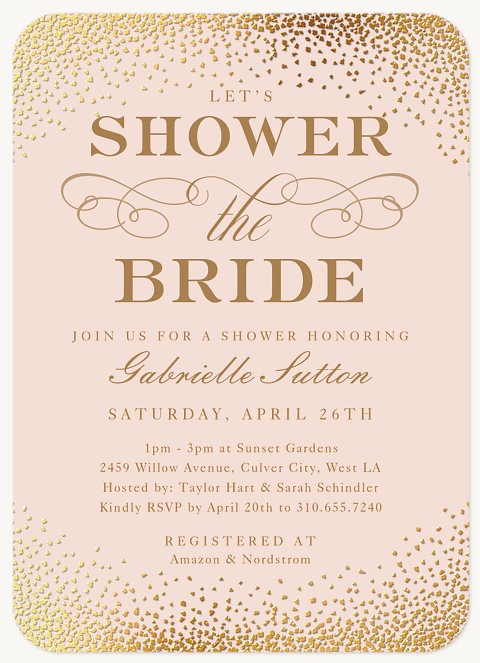 Shimmery Shower Bridal Shower Invitations