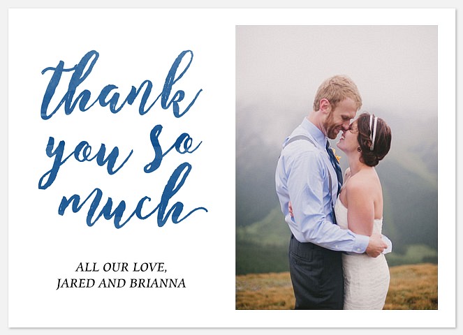 Handscripted Thanks Wedding Thank You Cards