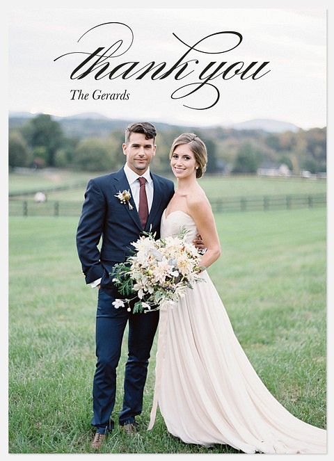Classically Scripted Wedding Thank You Cards
