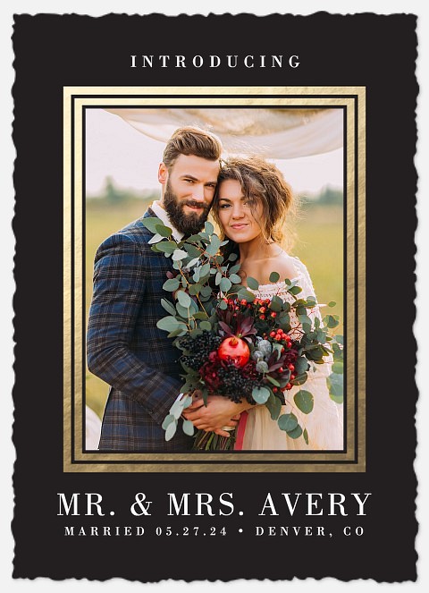 Luxe Frame  Wedding Announcements