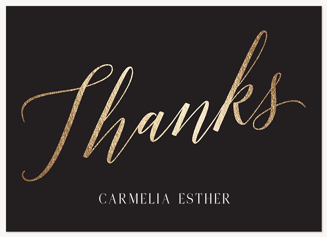 Calligraphic Elegance Thank You Cards 