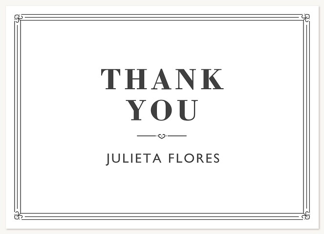 Honored Lady Quinceañera Thank You Cards