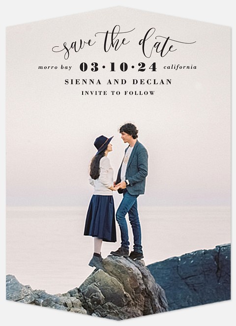 Lovely Lettering Save the Date Photo Cards