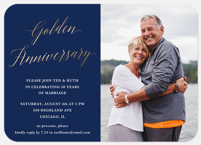 Golden Anniversary Anniversary Invitations