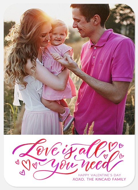 Love Is All You Need Valentine Photo Cards