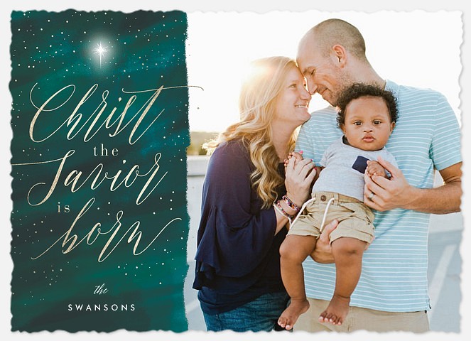 The Savior is Born Holiday Photo Cards