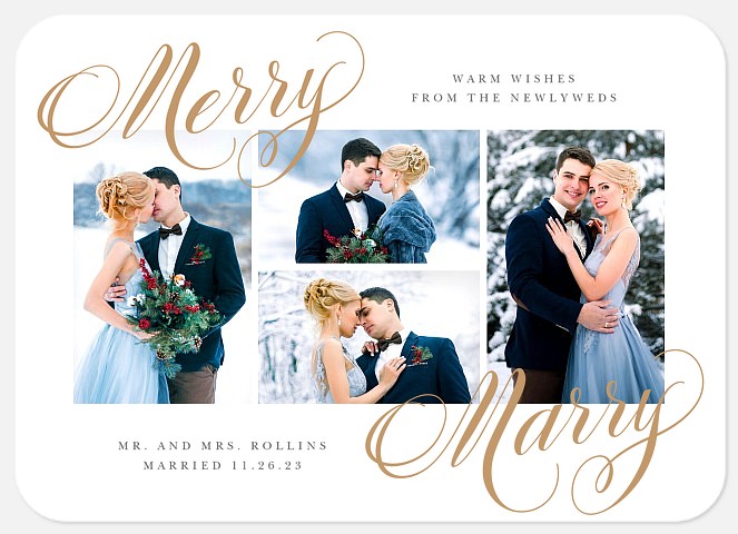 Merry Marry Holiday Photo Cards
