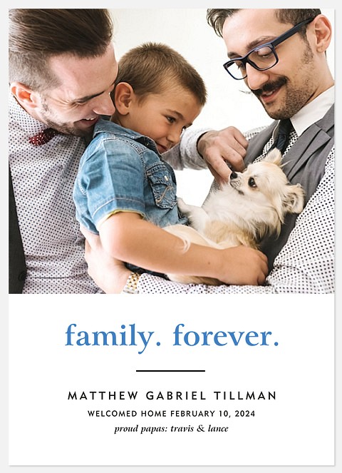 Family Forever Baby Birth Announcements