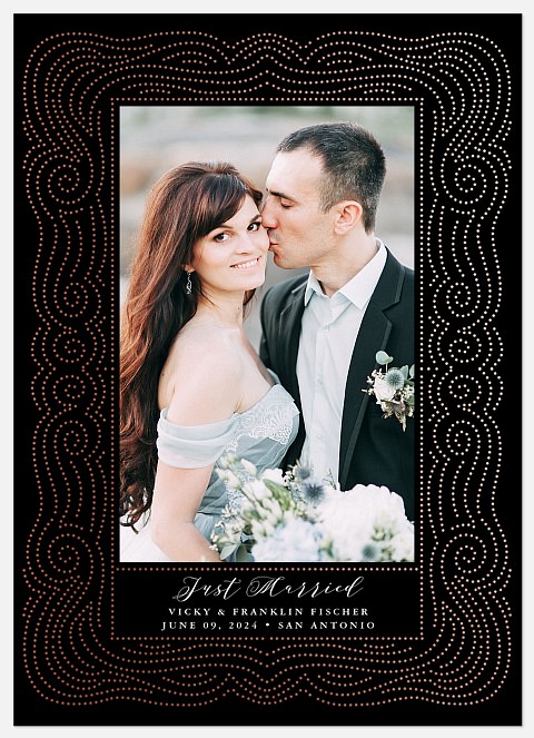 Swirling Dots Wedding Announcements