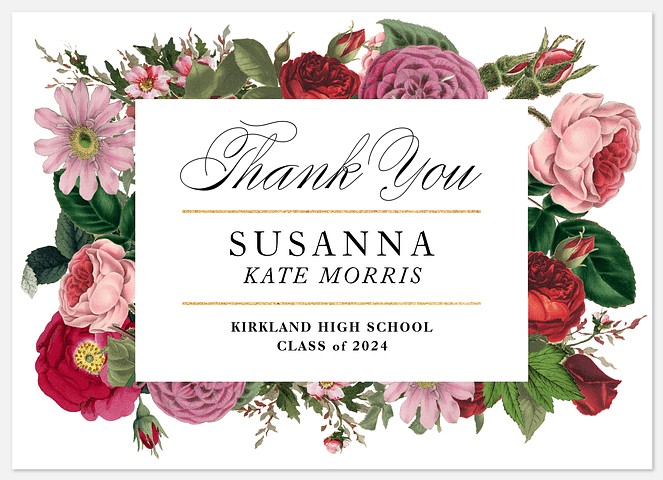 Floral Bouquet Thank You Cards 