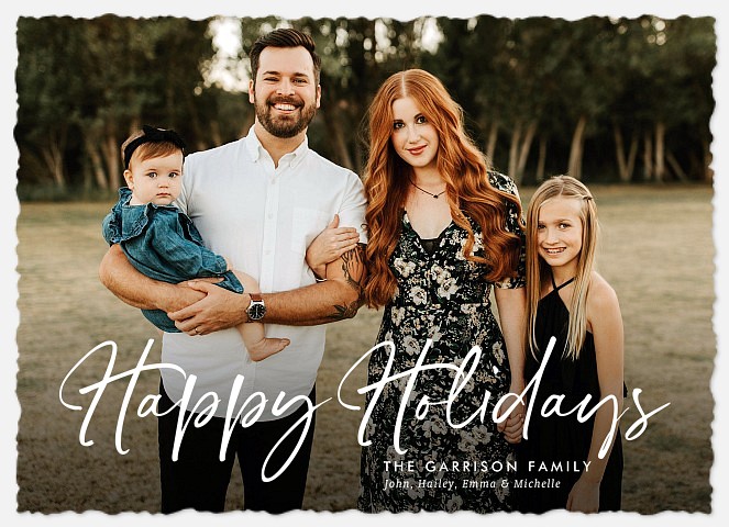 Handwritten Message Holiday Photo Cards