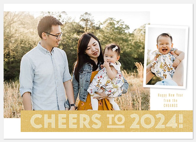 Cheers Banner Holiday Photo Cards