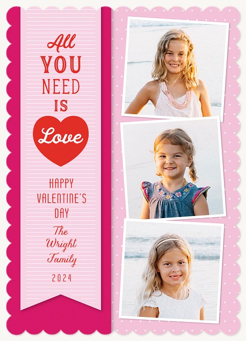 Ribbon Love Valentines Cards