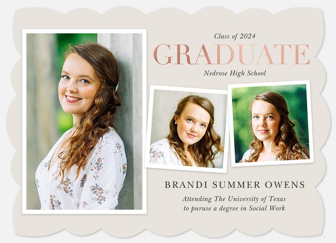 Shimmering Collage Graduation Cards
