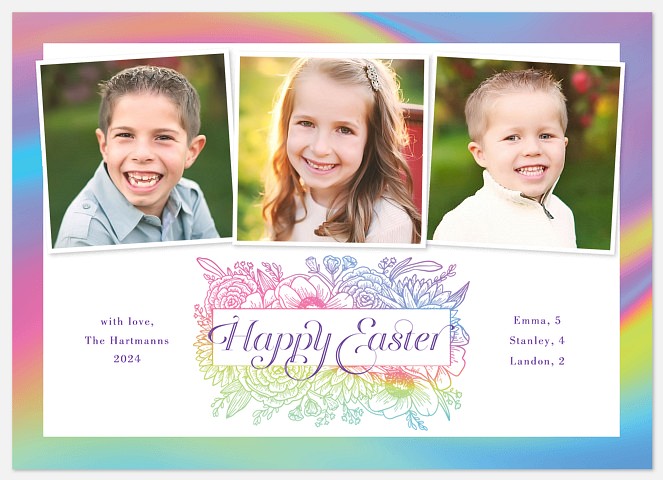 Easter Rainbow Easter Photo Cards