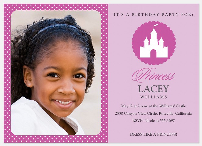 Princess Castle Kids' Birthday Invitations