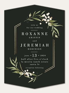 Elegant Flourish (Gold Blush Pink) Wedding Stamps - Luxury Wedding Invites