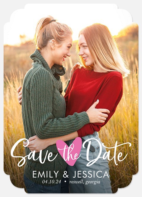 Sweet Heart Save the Date Photo Cards