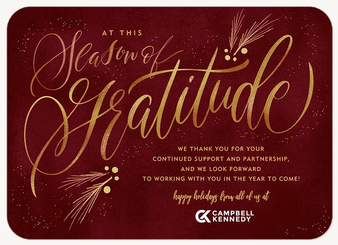 Season of Gratitude | Business Holiday Cards