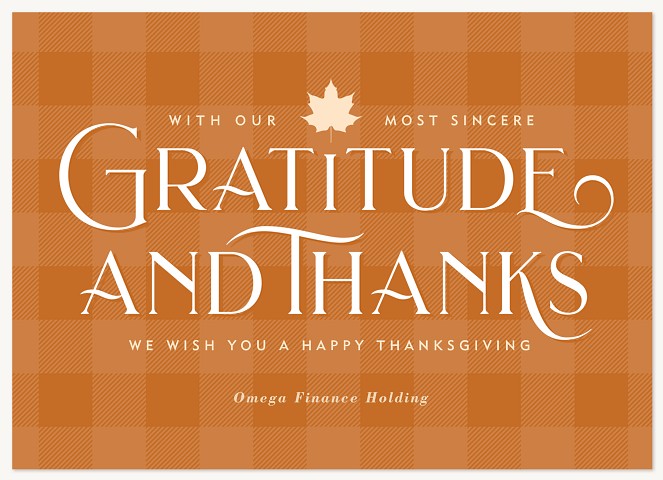 Gratitude & Thanks Business Holiday Cards