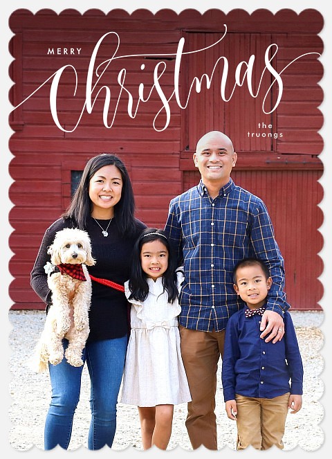 Tip Top Script Holiday Photo Cards