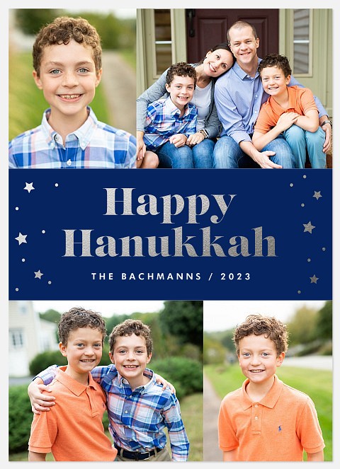 Shining Stars Hanukkah Photo Cards