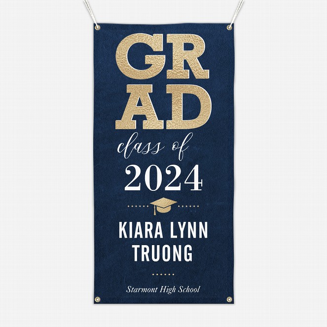 Gold Grad Graduation Banners