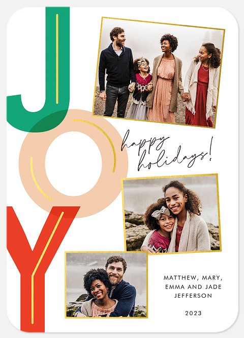 Colorful Joy Holiday Photo Cards